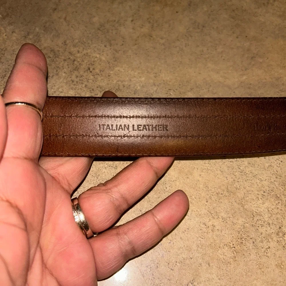 Polo Ralph Lauren Belt - brown Italian leather w/brass buckle